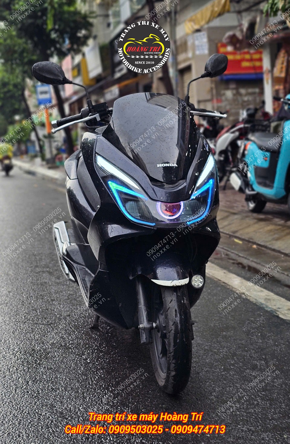 Độ đèn bi cầu PCX